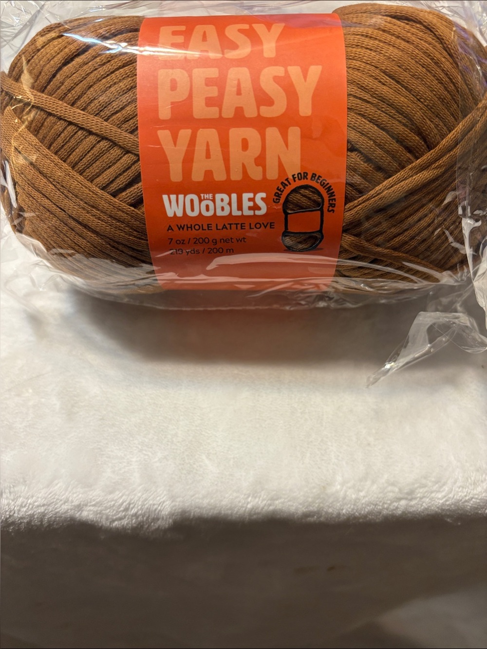 The Woobles Easy Peasy Yarn - A Whole Latte Love (Brown)